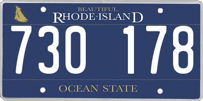 RI license plate 730178