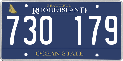 RI license plate 730179