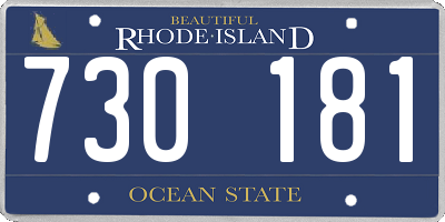 RI license plate 730181