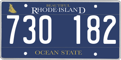 RI license plate 730182