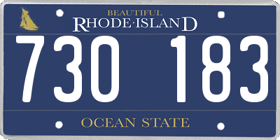 RI license plate 730183