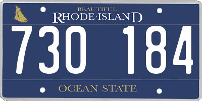 RI license plate 730184