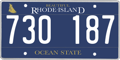 RI license plate 730187
