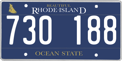 RI license plate 730188