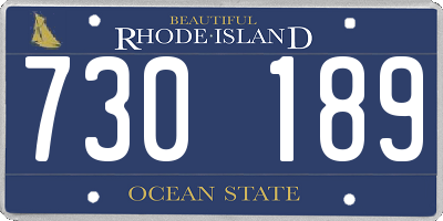 RI license plate 730189