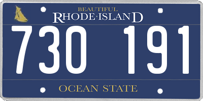 RI license plate 730191