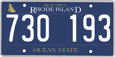 RI license plate 730193