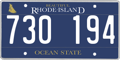 RI license plate 730194