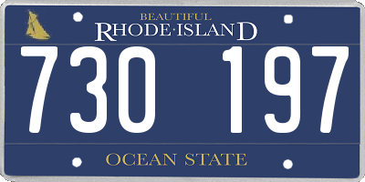 RI license plate 730197