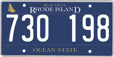 RI license plate 730198
