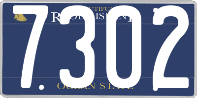 RI license plate 7302