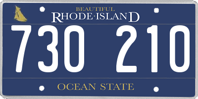 RI license plate 730210