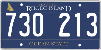 RI license plate 730213