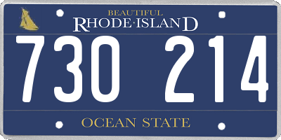 RI license plate 730214