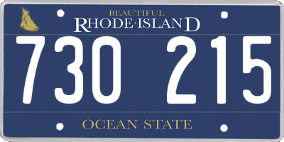RI license plate 730215