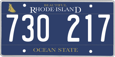 RI license plate 730217