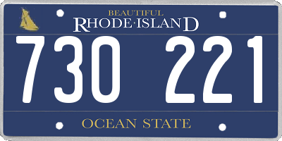 RI license plate 730221