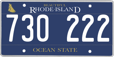 RI license plate 730222