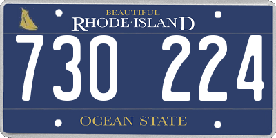 RI license plate 730224