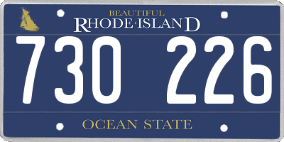 RI license plate 730226