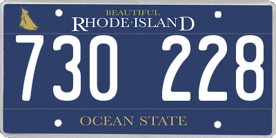 RI license plate 730228
