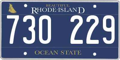 RI license plate 730229