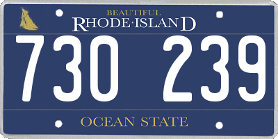 RI license plate 730239