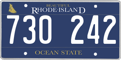 RI license plate 730242