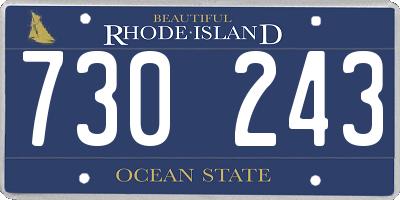 RI license plate 730243