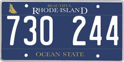 RI license plate 730244