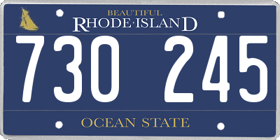 RI license plate 730245
