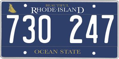 RI license plate 730247