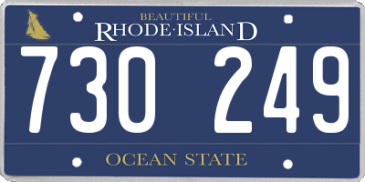 RI license plate 730249