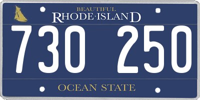 RI license plate 730250