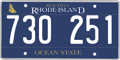 RI license plate 730251
