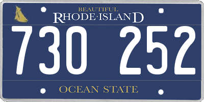 RI license plate 730252