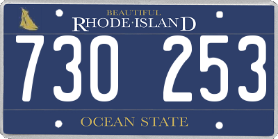 RI license plate 730253