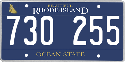 RI license plate 730255