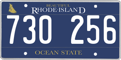 RI license plate 730256