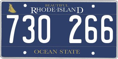 RI license plate 730266