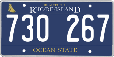 RI license plate 730267