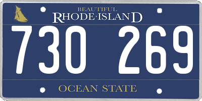 RI license plate 730269