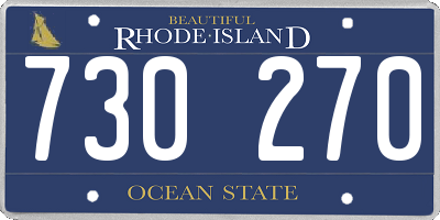 RI license plate 730270