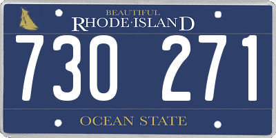 RI license plate 730271