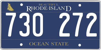 RI license plate 730272
