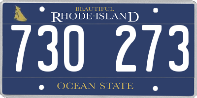 RI license plate 730273