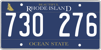 RI license plate 730276