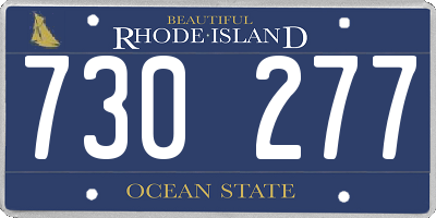 RI license plate 730277