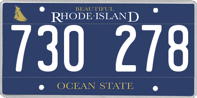 RI license plate 730278