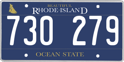 RI license plate 730279